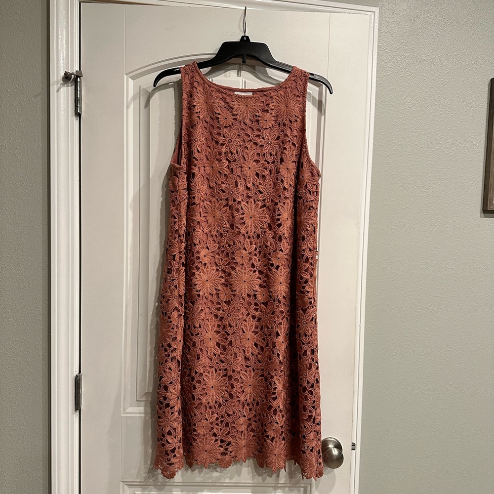 J Jill Lace Overlay Dress
